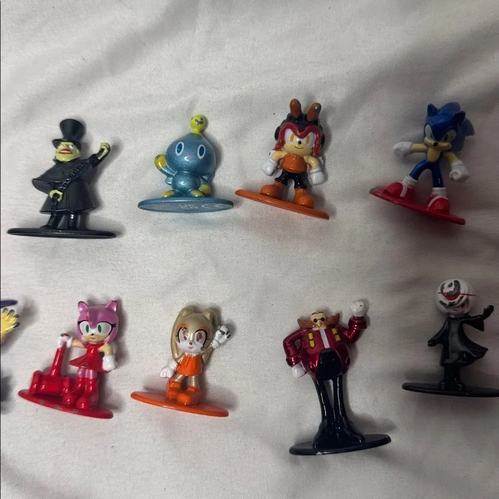 Sonic The Hedgehog Nano Metalfigs 2 Die-cast Character Figurine Set. 11 figures.